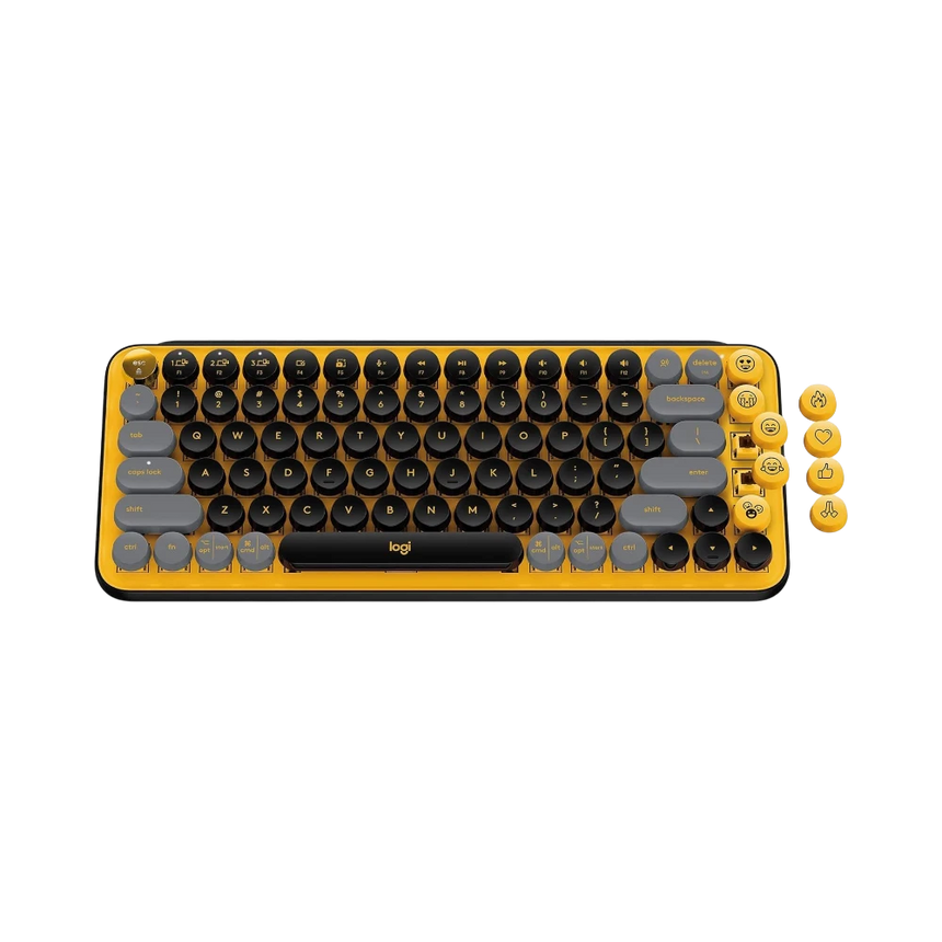 Logitech POP Keys Wireless Bluetooth Mechanical Keyboard (Blast Yellow) — Being Shipped