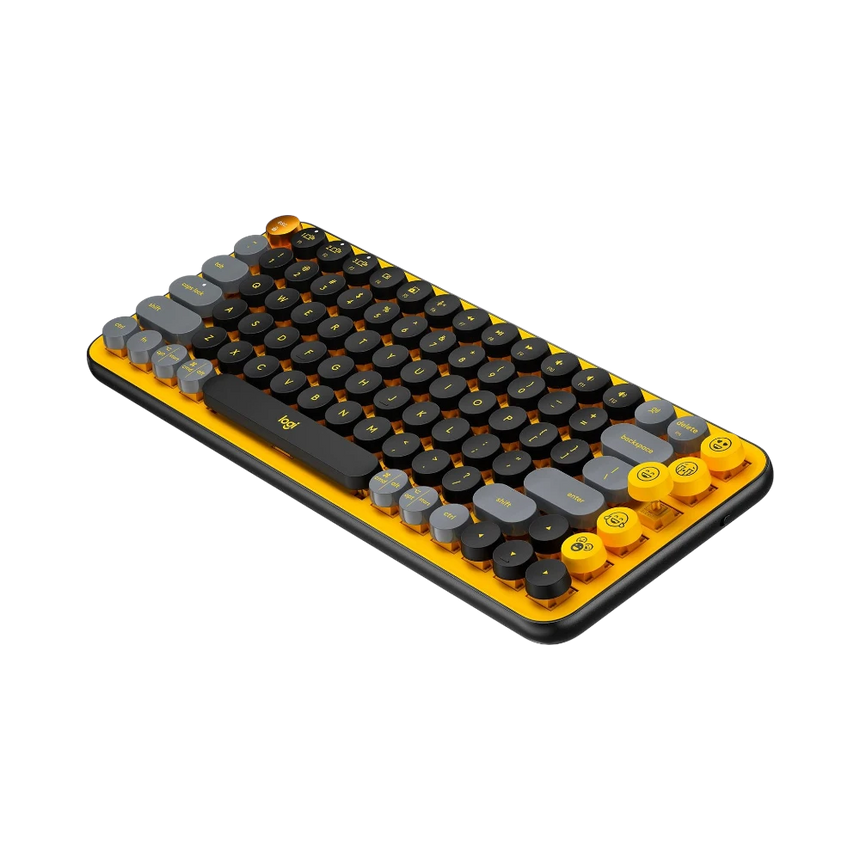 Logitech POP Keys Wireless Bluetooth Mechanical Keyboard (Blast Yellow) — Being Shipped