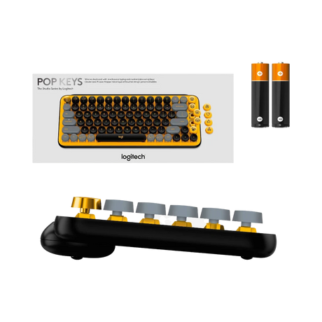 Logitech POP Keys Wireless Bluetooth Mechanical Keyboard (Blast Yellow) — Being Shipped