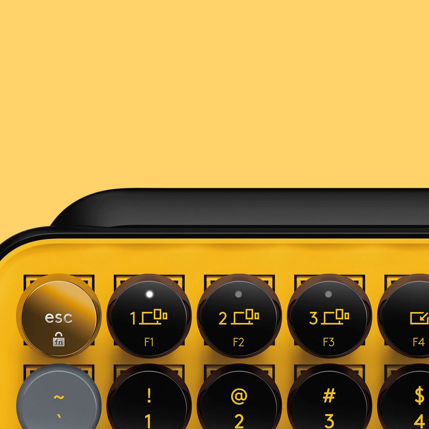 Logitech POP Keys Wireless Bluetooth Mechanical Keyboard (Blast Yellow) — Being Shipped