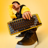 Logitech POP Keys Wireless Bluetooth Mechanical Keyboard (Blast Yellow) — Being Shipped