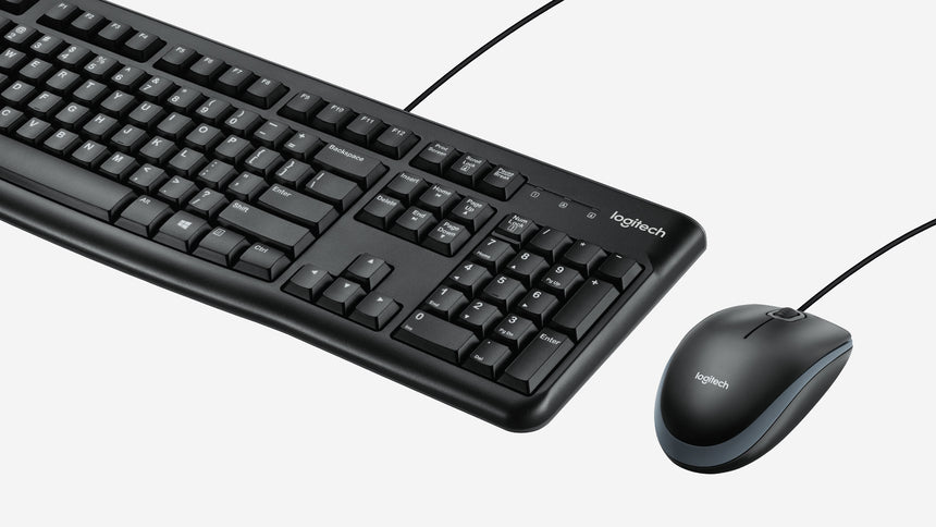 Logitech MK120 Corded Keyboard & Mouse Combo with Protective Cover — Being Shipped