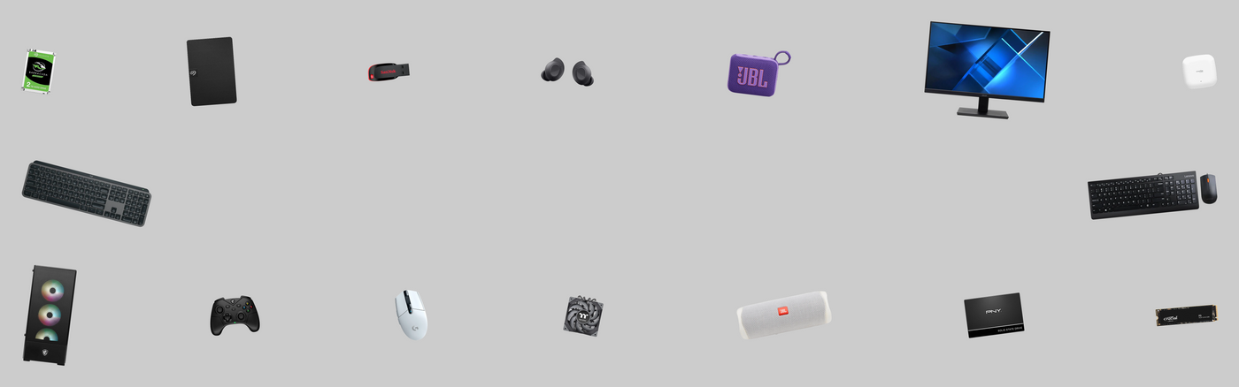 Various electronic devices under $100 on a light gray background